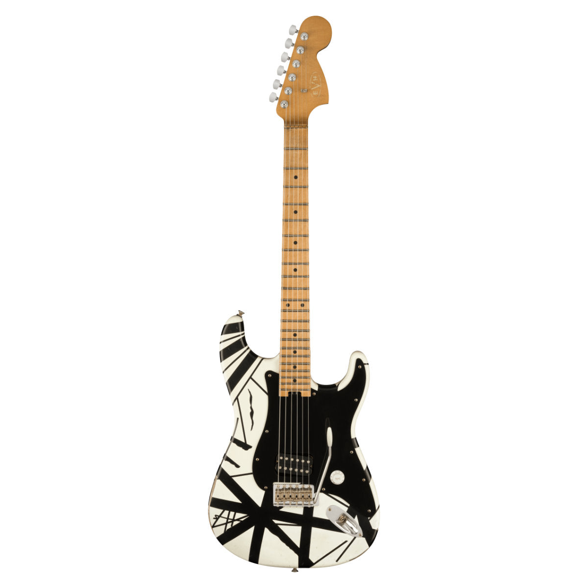 EVH Striped Series '78 Eruption - White w/ Black Stripes Relic