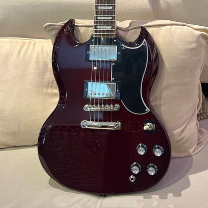 Gibson Epiphone SG Standard 60s Exclusive Electric Guitar - Dark Wine Red with Premium Gig Bag