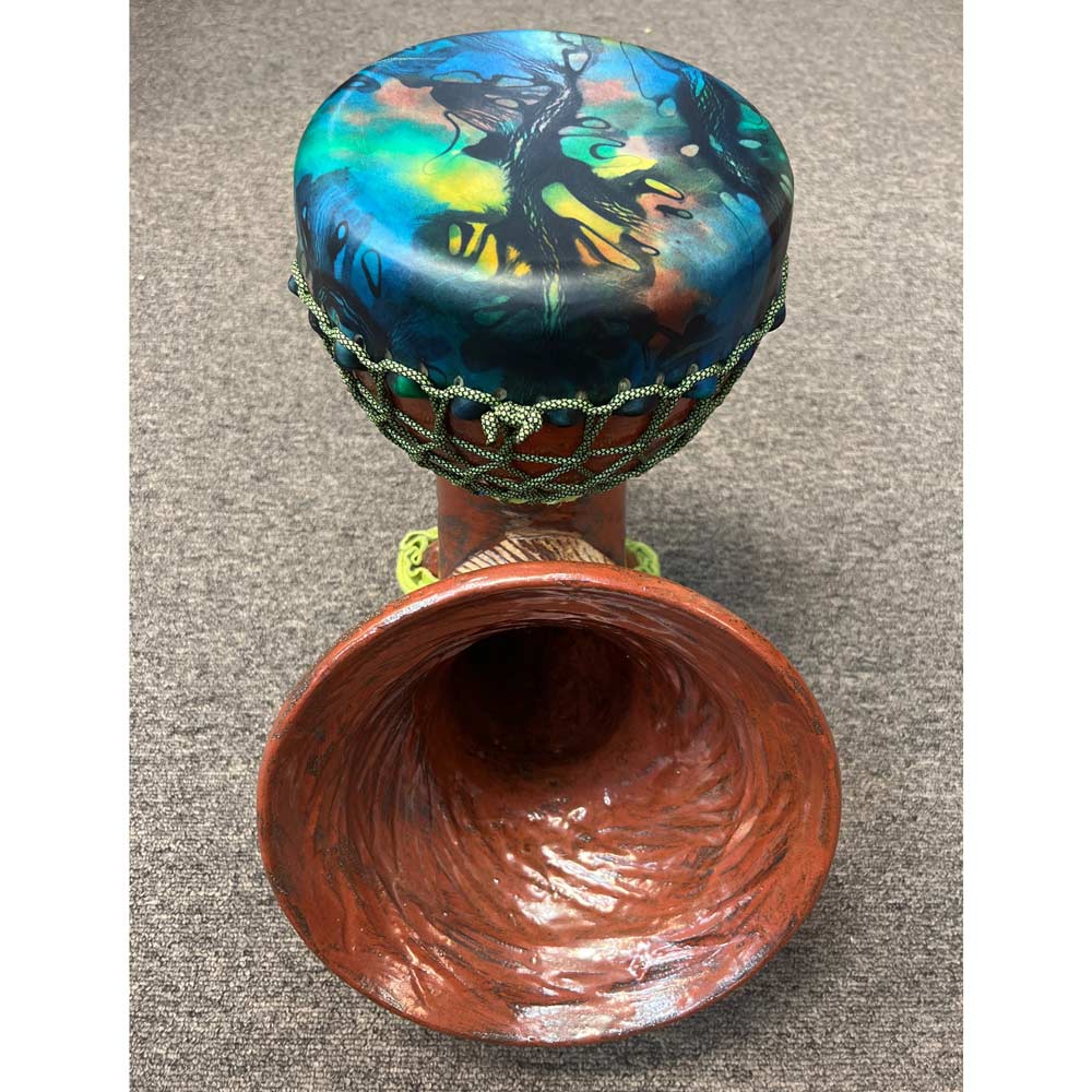 Earthdrum 8 in. Ceramic Hand Drum (PreOwned) Bananas at Large