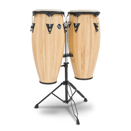 Latin Percussion LP646NY-AW City Series Congo Set w/ Stand - Natural Wood