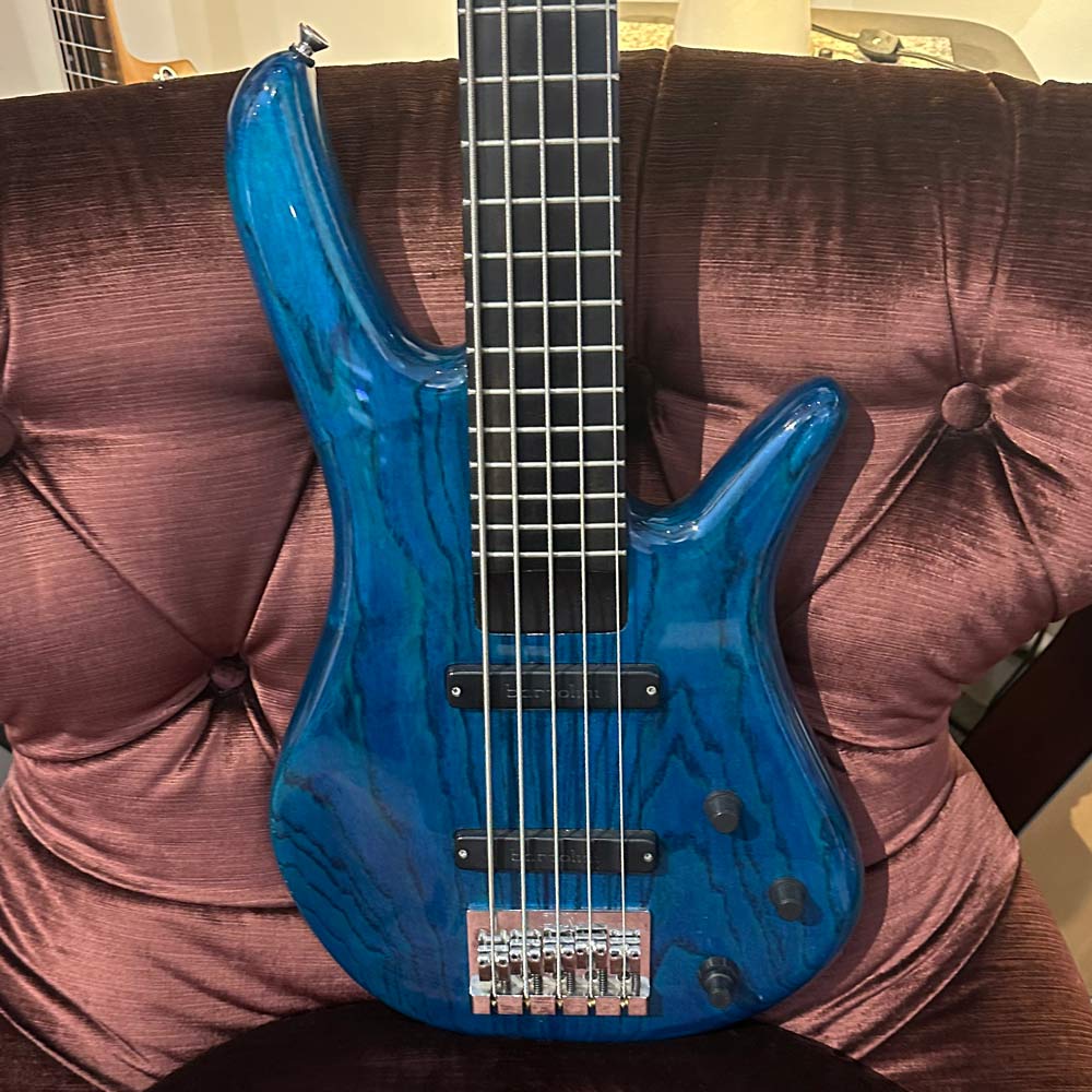 ZON SONUS custom5 トラスロッド有り Zon Sonus Custom 5 String Bass w/ Bag - Electric Blue (Pre-Owned