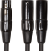 Roland RCC-YC-XF2XM Black Series 6 in. Interconnect Cable with XLR Female to dual XLR Male Connectors - Bananas at Large