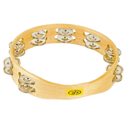 Latin Percussion - CP390 - CP Double Row Tambourine - Wood - 10 inch