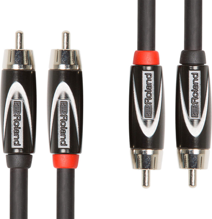Roland RCC-10-2R2R Black Series Dual 10ft. Cable with RCA Connectors - Bananas at Large