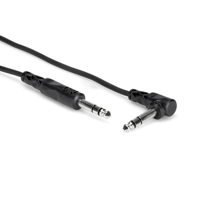 Hosa Balanced Interconnect Cable, 1/4 in. to Right-Angle 1/4 in. - 5 ft.