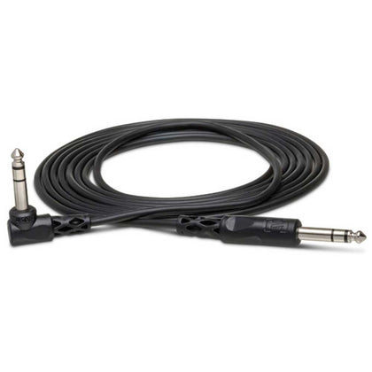 Hosa - CSS-110R - 10 ft Balanced Interconnect Cable - 1/4 in TRS Male to Same - Right Angle