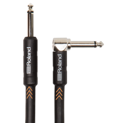 Roland RIC-B5A Black Series 5ft. Instrument Cable Straight to Right-Angle Connectors - Bananas at Large