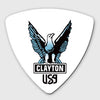 Clayton RT126/12 Acetal Guitar Picks (12 Pack) - Rounded Triangle Shape (1.26mm) - White