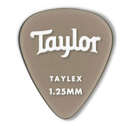 Taylor - 70714 - Taylex Guitar Picks (6 Pack) - 351 Shape (1.25mm) Smoke Grey
