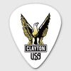 Clayton S100/12 Acetal Guitar Picks (12 Pack) - Standard Shape (1.0mm) - White
