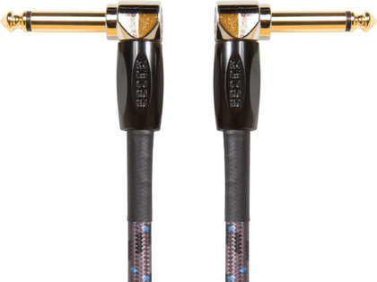 Boss BIC-PC-3 3-Pack 6 in. Instrument Cable with Angled to Angled 1/4 in Connectors - Bananas at Large