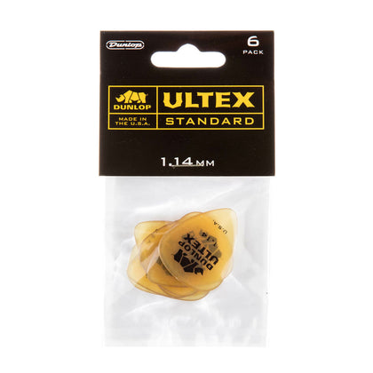 Dunlop 421P114 Ultex Guitar Picks (6 Pack) - Standard (1.14mm)