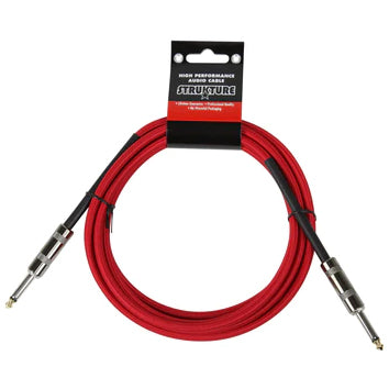Strukture SC10RD Straight to Straight Instrument Cable - Woven Red - 10 ft.