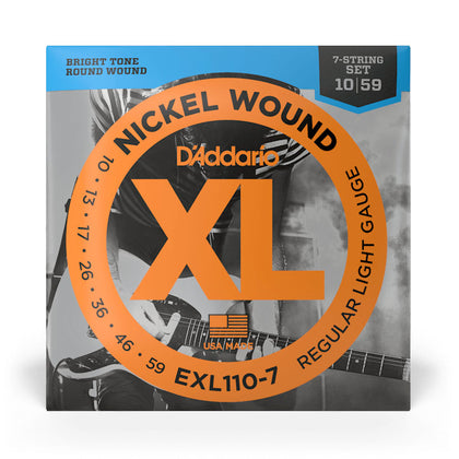 D'Addario EXL110-7 Nickel Wound Electric Strings, 10-59