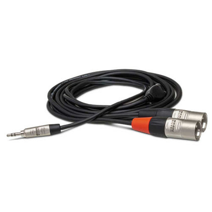 Hosa - HMX-006Y - 6 ft Pro Stereo Breakout Cable - REAN 3.5mm TRS Male to Dual XLR Male