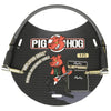 Pig Hog PCH1AGR Vintage Woven Angle to Angle Patch Cable - Amplifier Grill - 1 ft.