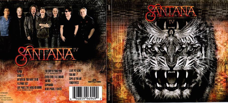 Honored to be acknowledged in the new Santana IV album