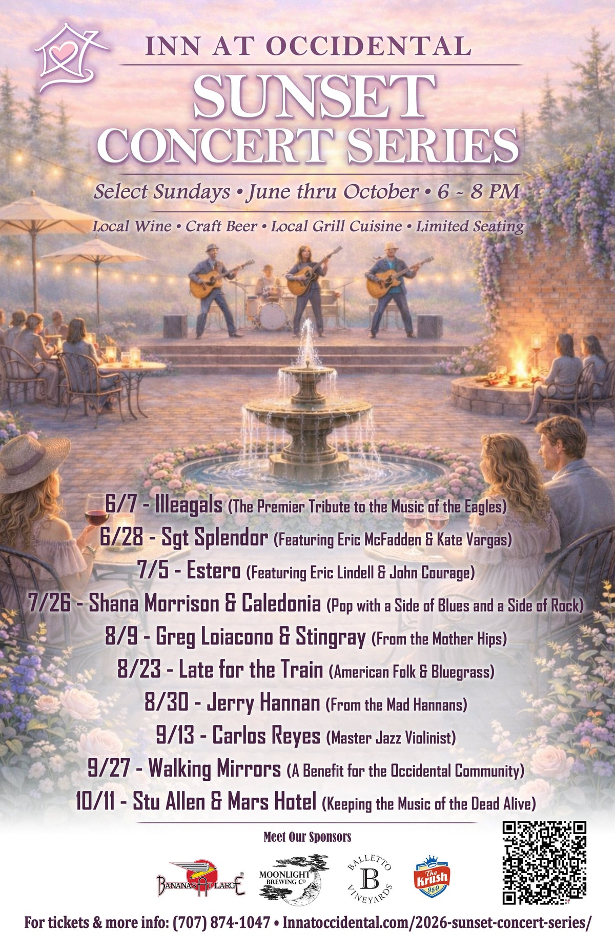 Sunday, June 7th - Inn at Occidental Sunset Concert Series: The Illeagles