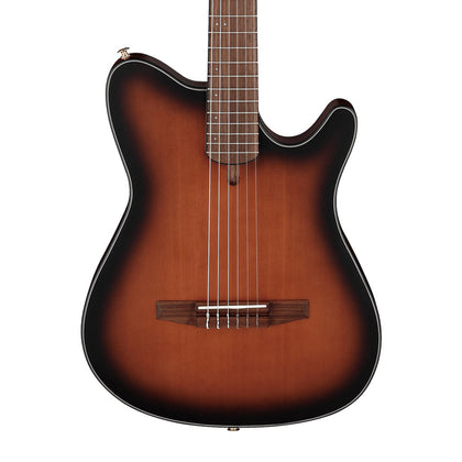 Ibanez FRH10NBSF Thinline Acoustic-Electric Nylon String Guitar - Brown Sunburst