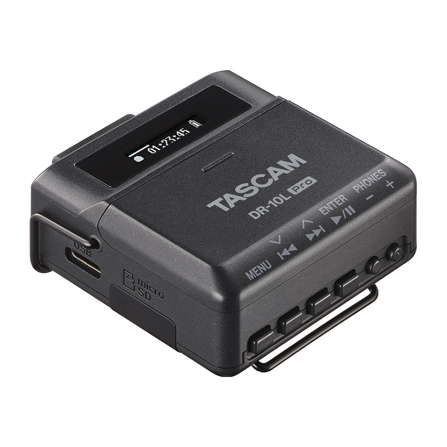 Tascam DR-10L PRO Ultra-Compact 32-bit Float Audio Field Recorder w/ Lavalier Mic
