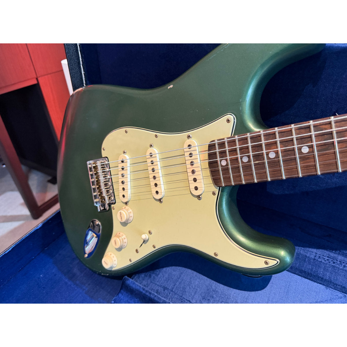 Fender Custom Shop #7 Masterbuilt Andy Hicks Fat '64 Stratocaster Journeyman Relic Electric Guitar - Brazilian Rosewood Fingerboard - Aged Sherwood Green Metallic