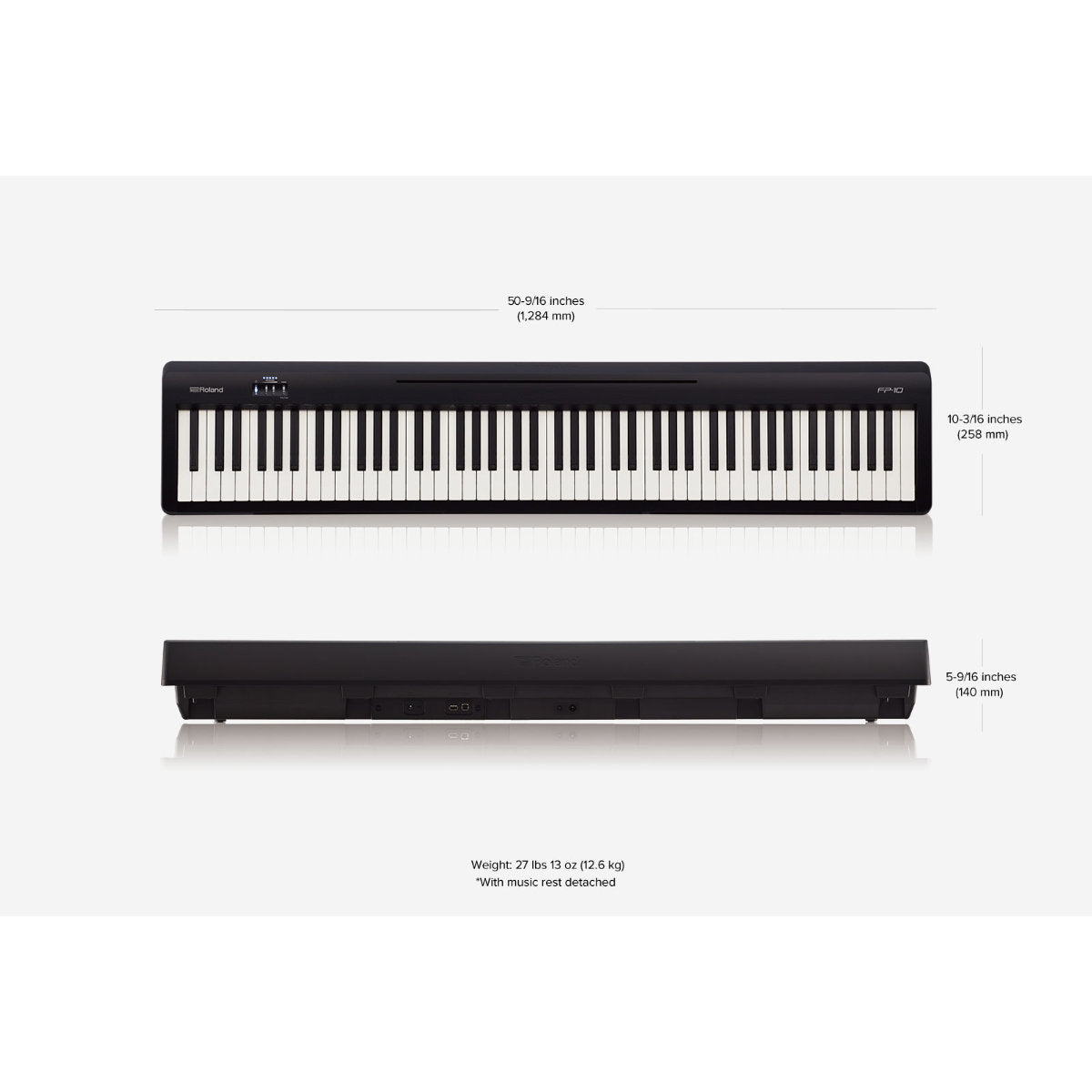 roland fp 10 triple pedal FP-10 Digital Piano with and Music Rest Colour:Dark Brush - Dark Grey Lens Neuheiten für Damen | saving and portable Tragbarer Münzwechsler