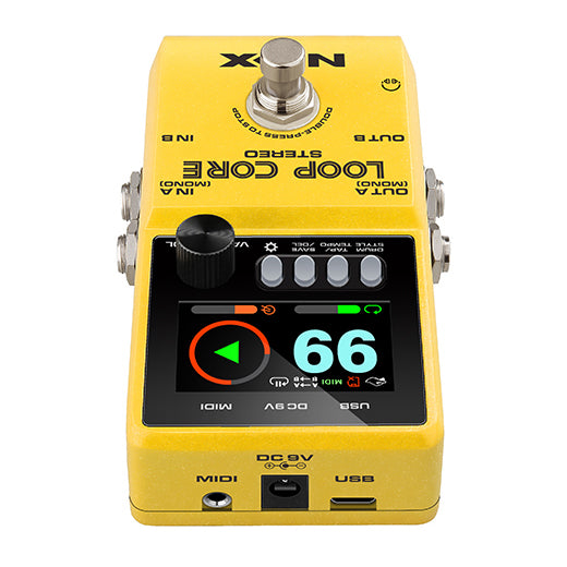 NUX Loop Core Stereo Pedal 24-bit Stereo Looper Pedal with MIDI and Drum Patterns