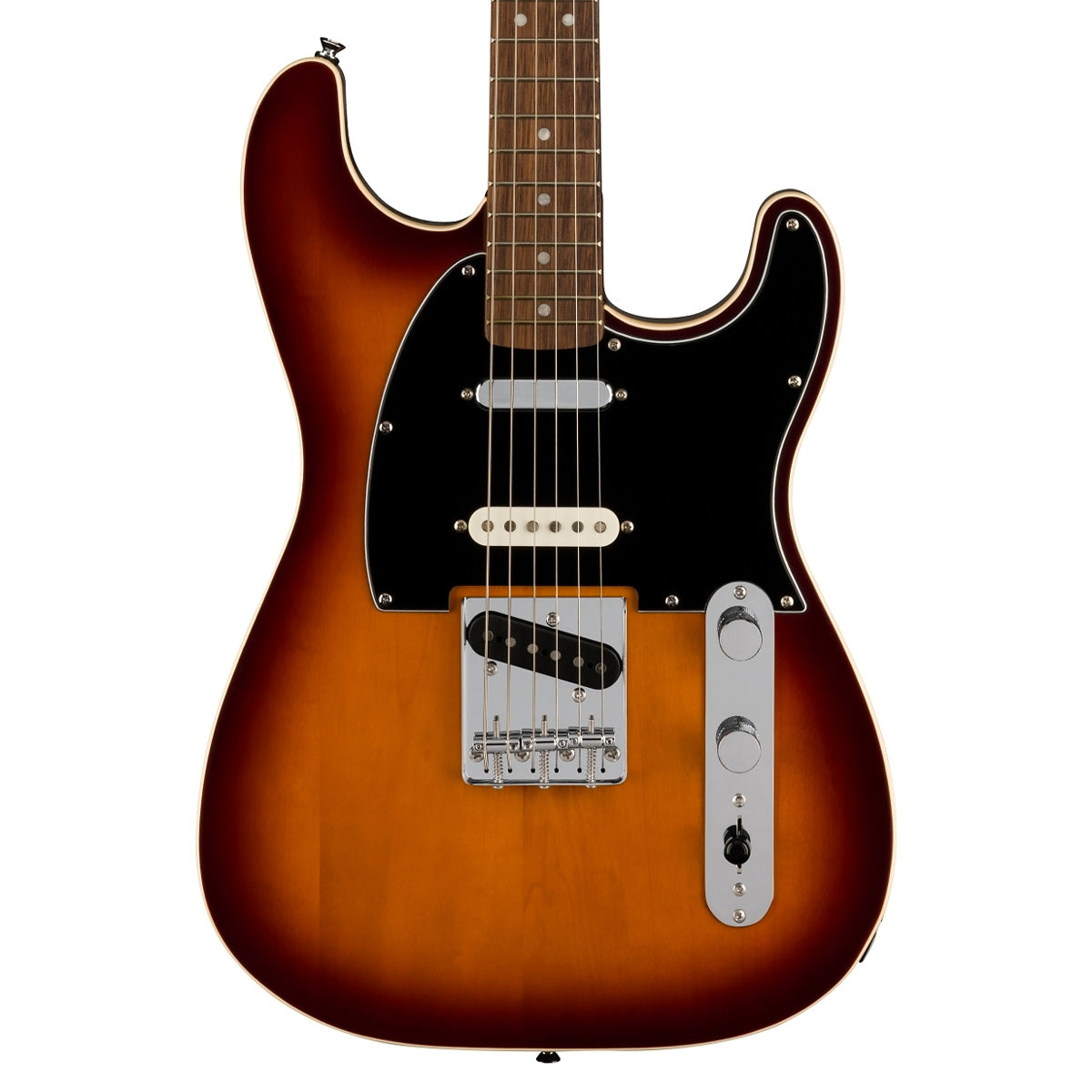 Fender Squier Paranormal Custom Nashville Stratocaster - Laurel Fingerboard - Black Pickguard - Chocolate 2-Color Sunburst