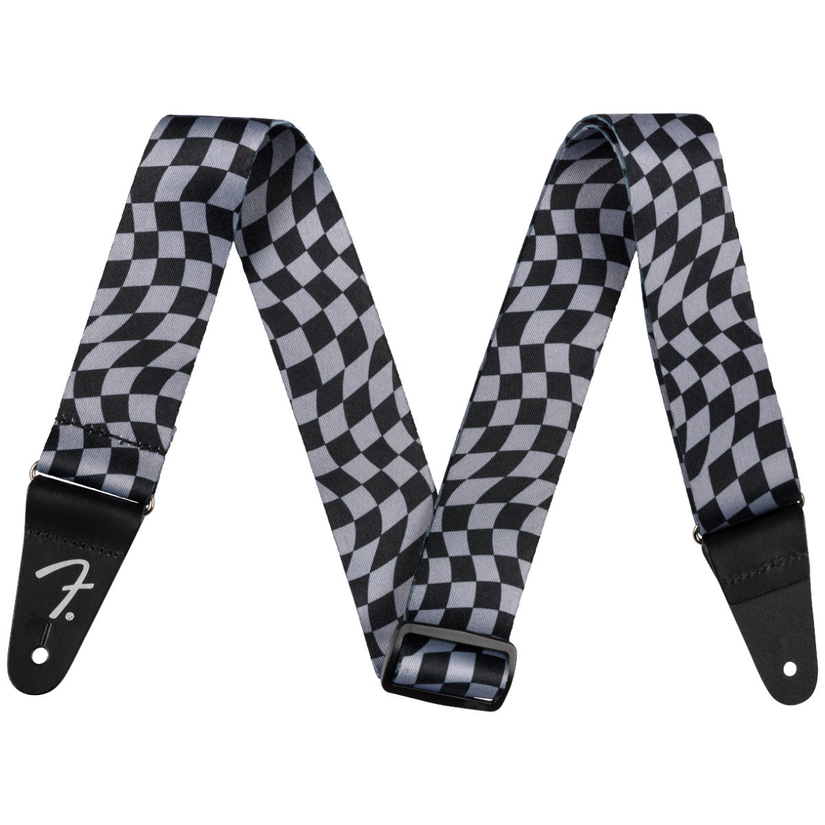 Fender Wavy Checkerboard Polyester Strap - Gray - Bananas at Large®