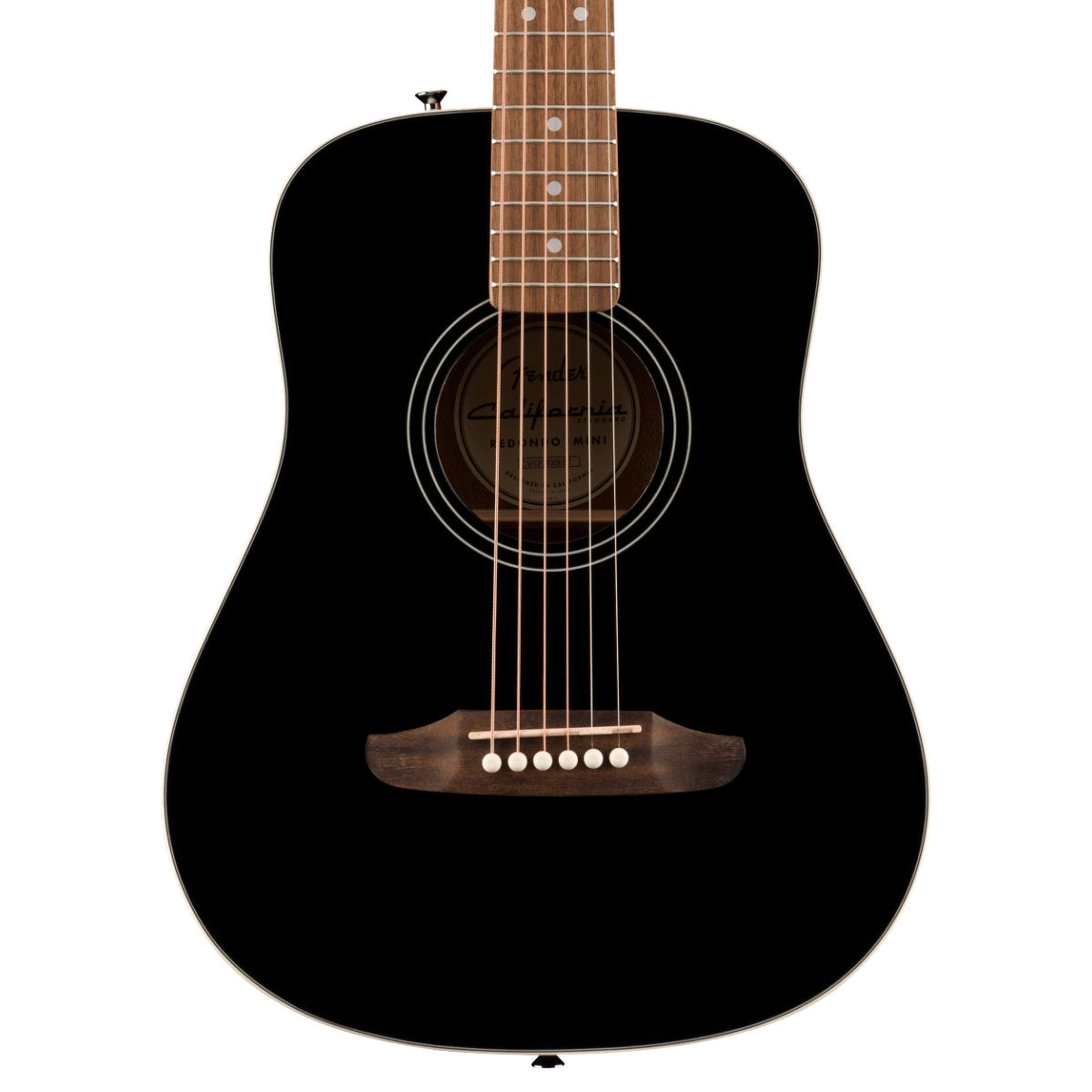 Fender California Standard Redondo Mini Acoustic Guitar w/ Bag - Spruce Top - Black
