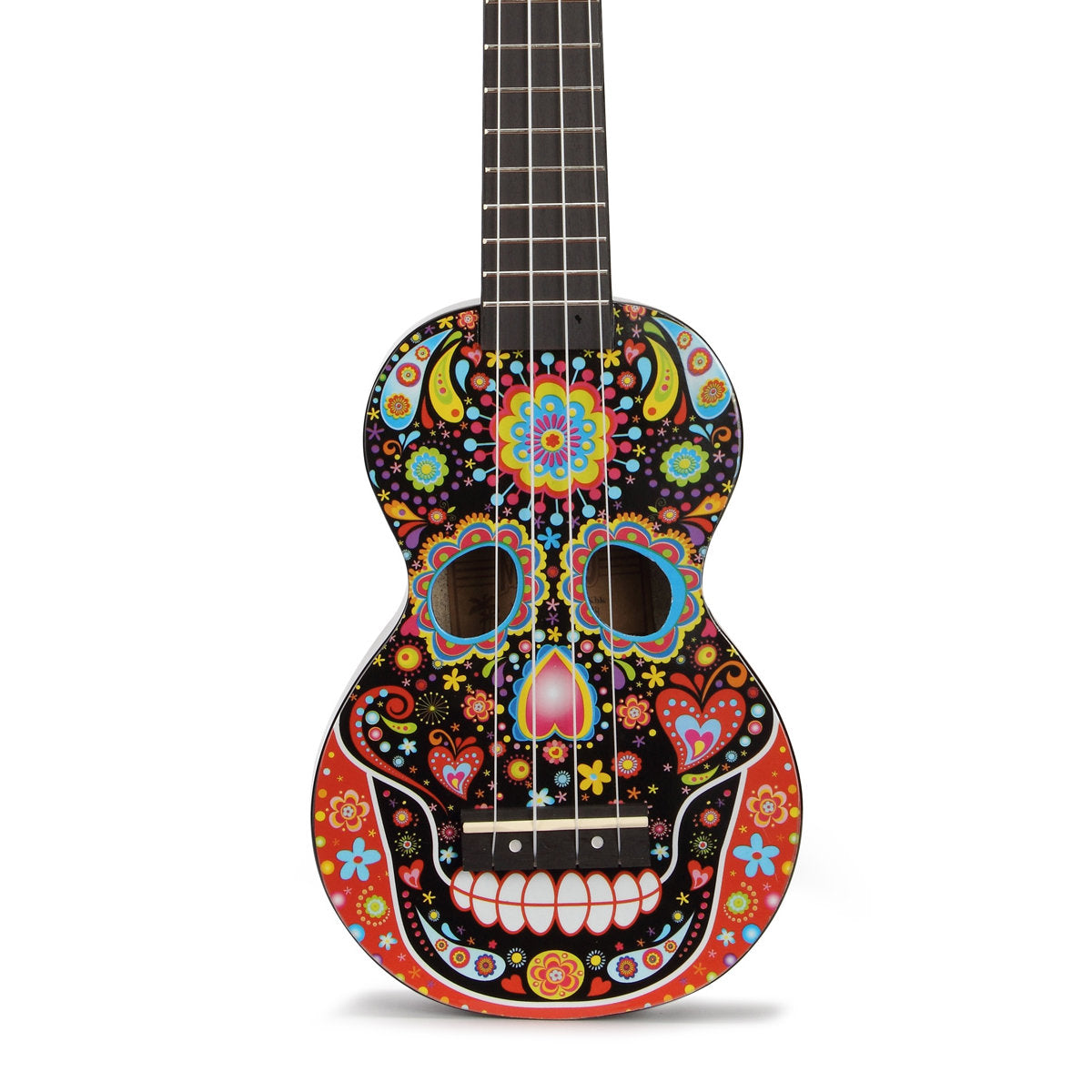 Mahalo MA1-SKBK Art Soprano Ukulele - Day of the Dead Graphic