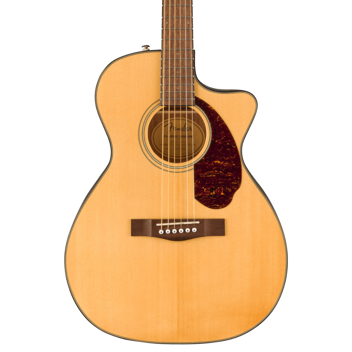 Fender CC-140SCE Concert Acoustic-Electric Guitar - Walnut Fingerboard - Natural - Bananas at Large®