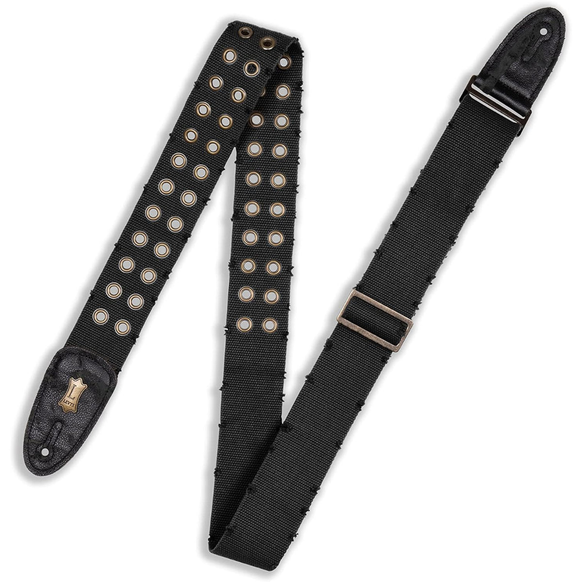 Levy's Leathers Tear & Wear Cotton 2in Guitar Strap - Black