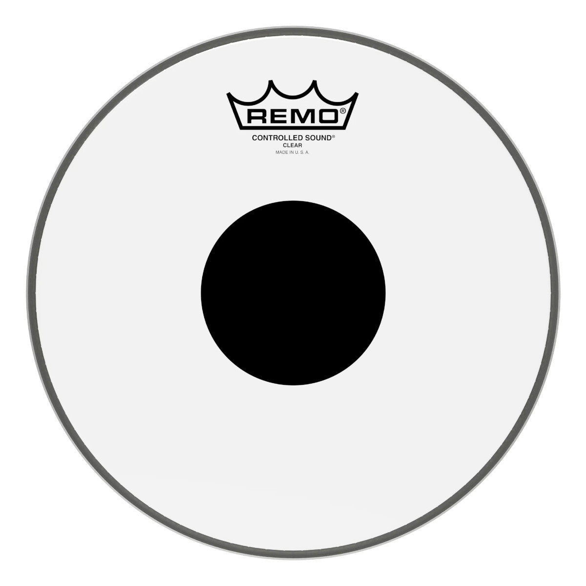 Remo Controlled Sound® Clear Top Black Dot™ Batter Drumhead - 10 in. Diameter