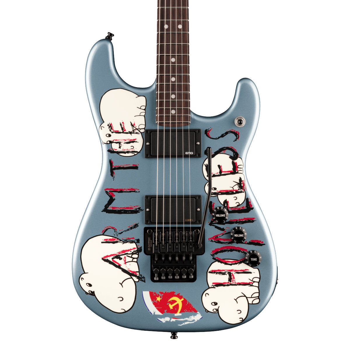 Fender Tom Morello "Arm The Homeless" Stratocaster Electric Guitar - Rosewood Fingerboard - Blue Ice Metallic