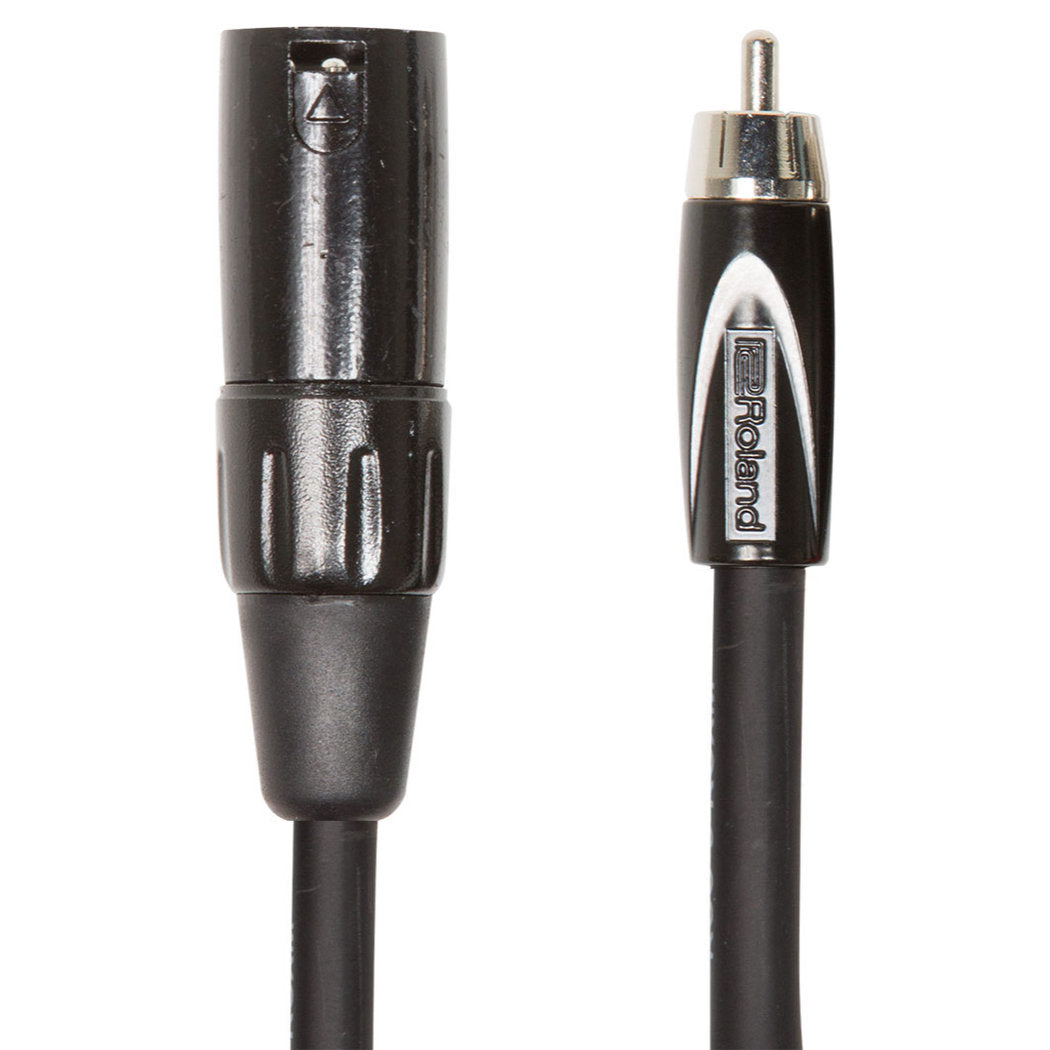 Roland RCC-10-RCXM Black Series Interconnect Cable with XLR Male to RCA - 10 ft. - Bananas at Large®