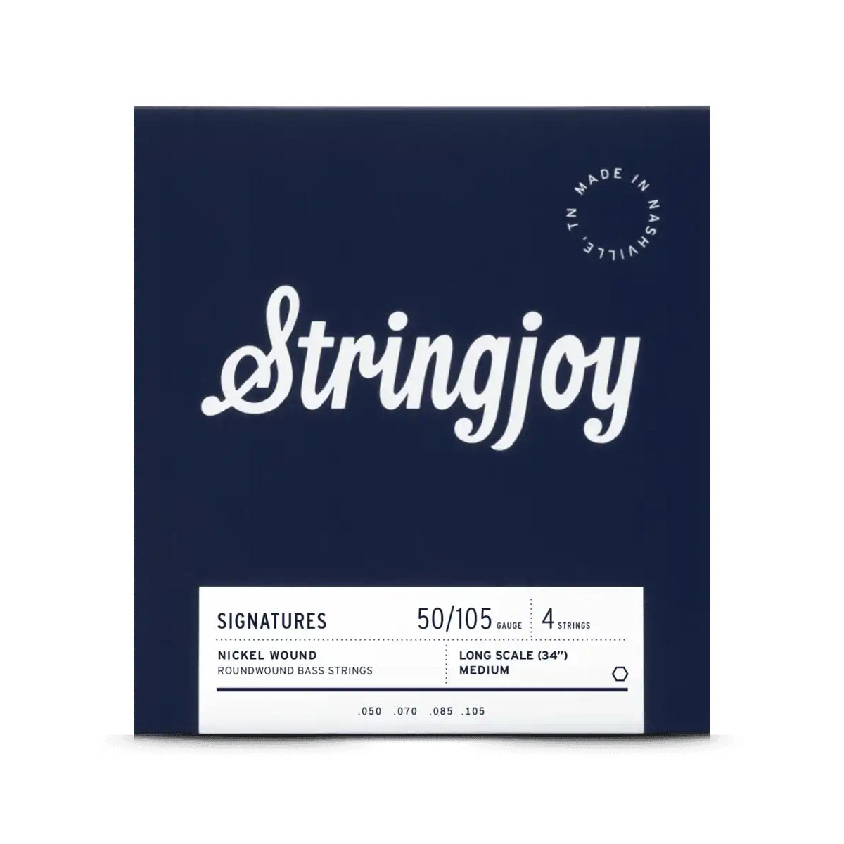 Stringjoy Signatures Nickel Wound Bass Guitar Strings - 50-105 Long Sc ...