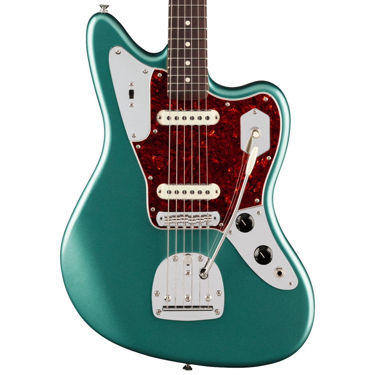 Fender American Professional Classic Jaguar® Electric Guitar - Rosewood Fingerboard - Faded Sherwood Green Metallic