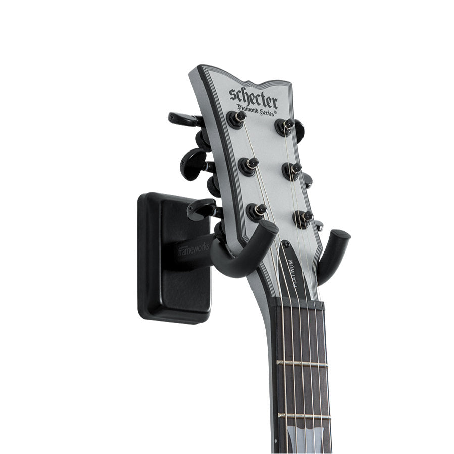 Gator Frameworks Wall Mounted Guitar Hanger with Black Mounting Plate - Bananas at Large®