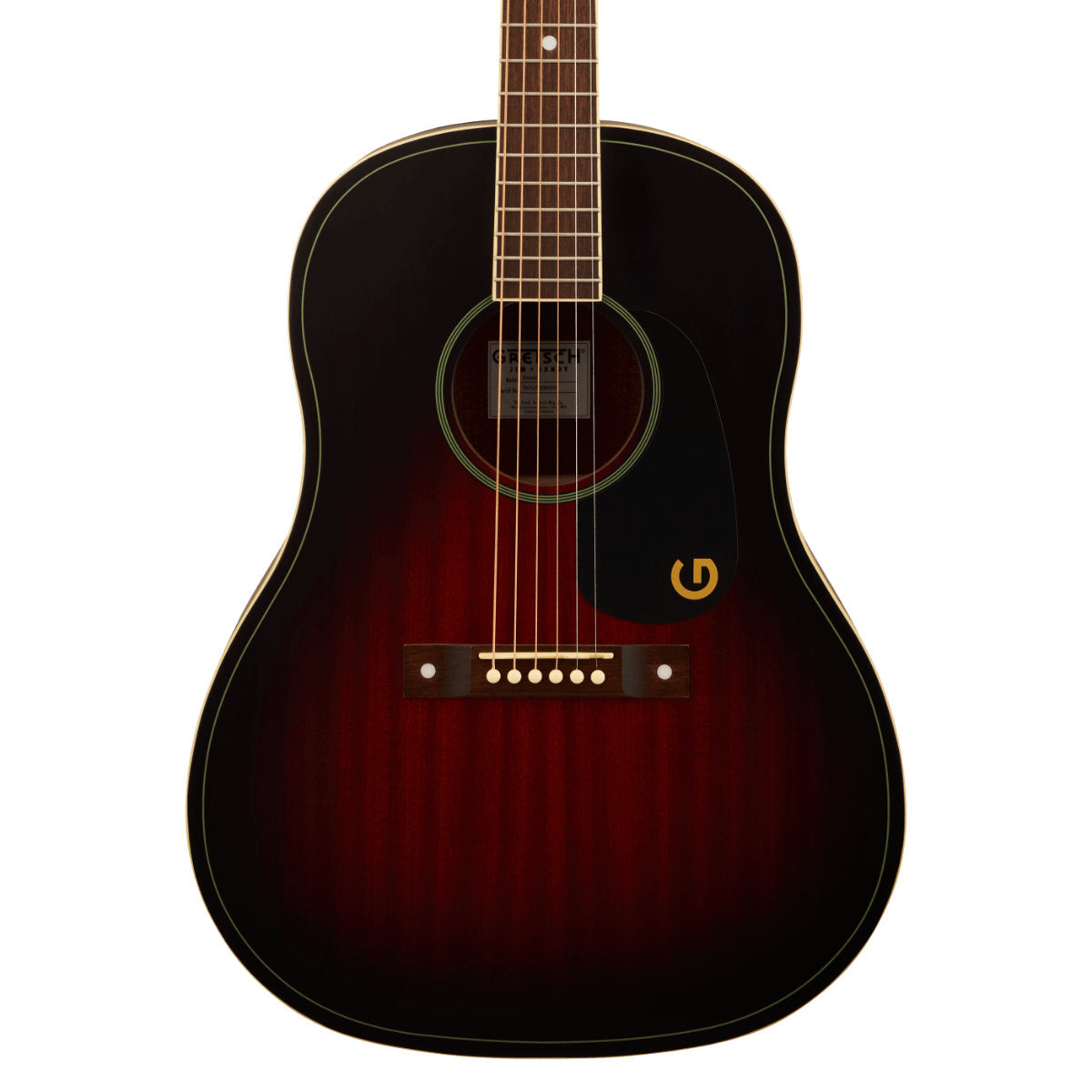 Gretsch Jim Dandy Dreadnought Acoustic Guitar - Walnut Fingerboard - Black Pickguard - Deep Cherry Burst