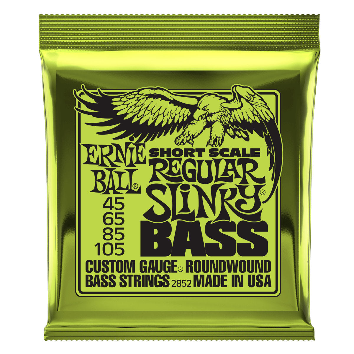 Ernie Ball Regular Slinky Nickel Wound Short Scale Electric Bass Strings - 45-105 Gauge