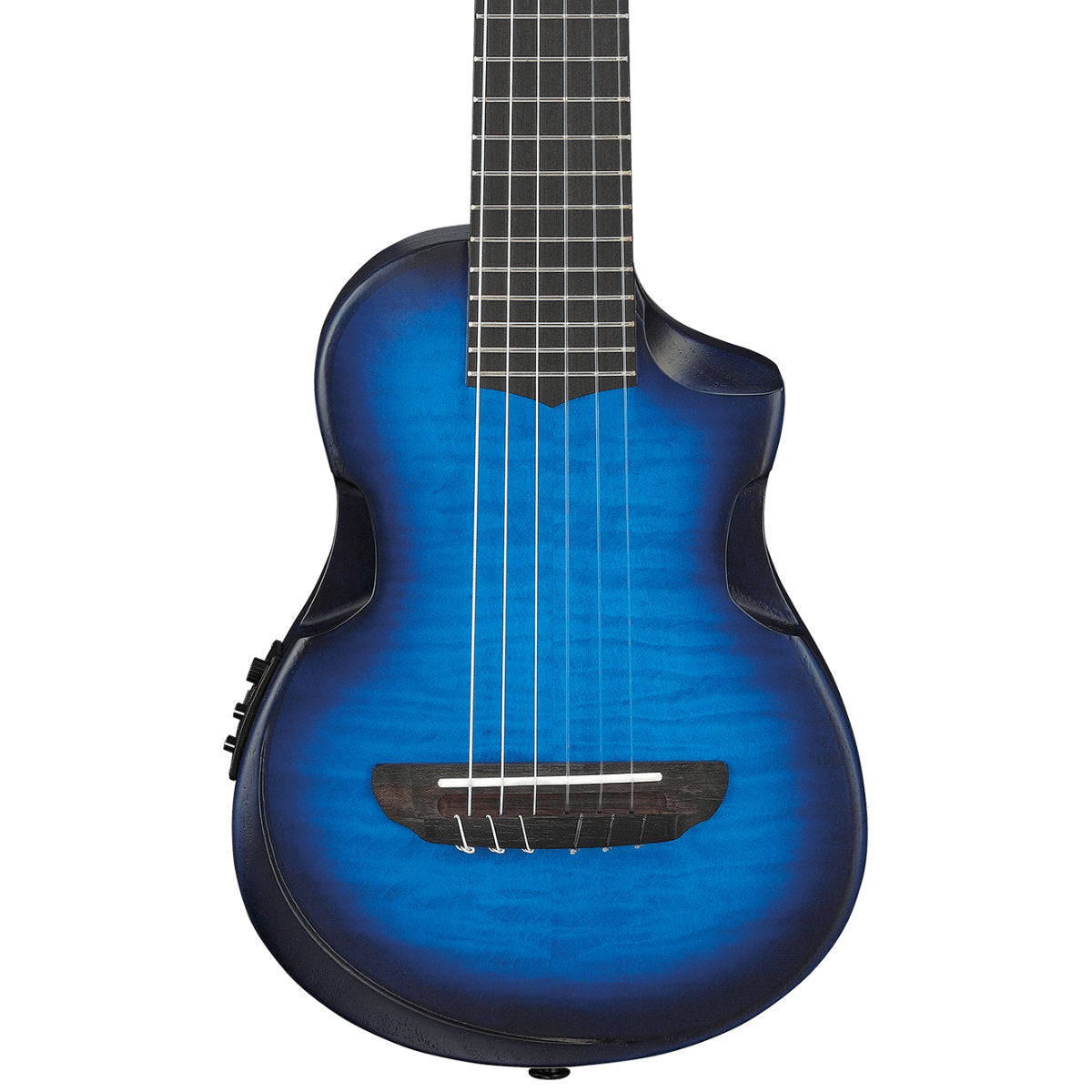 Ibanez AU Series Acoustic-Electric Ukulele - Transparent Blue Sunburst Open Pore