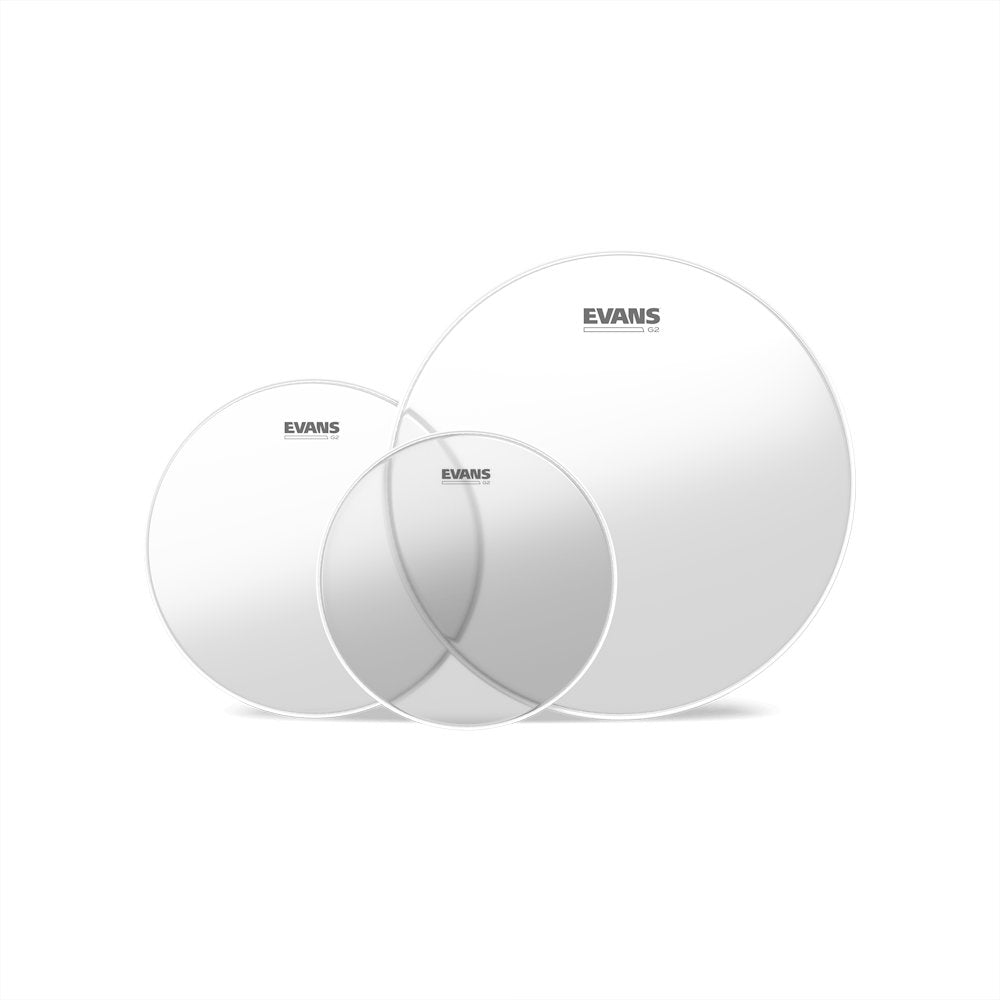 EVANS G2 Clear Tom Drumhead Clear Fusion Pack - 10in / 12in / 14in