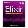 Elixir 16052 Acoustic Guitar Strings Phosphor Bronze w/ Nanoweb Coating - Light 12-53 - Bananas at Large®
