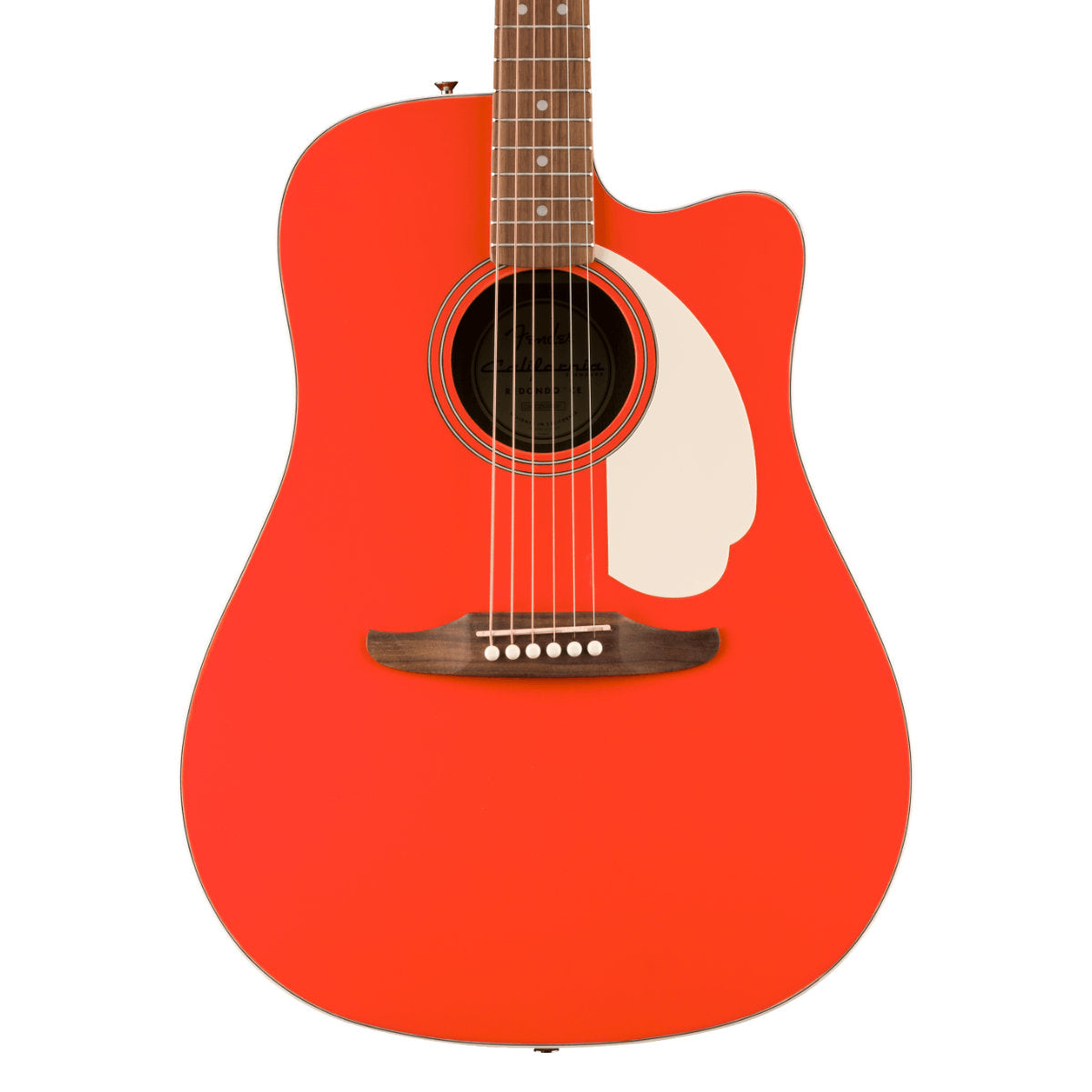 Fender California Standard Redondo CE Acoustic-Electric Guitar - Spruce Top - Ivory Pickguard - Fiesta Red