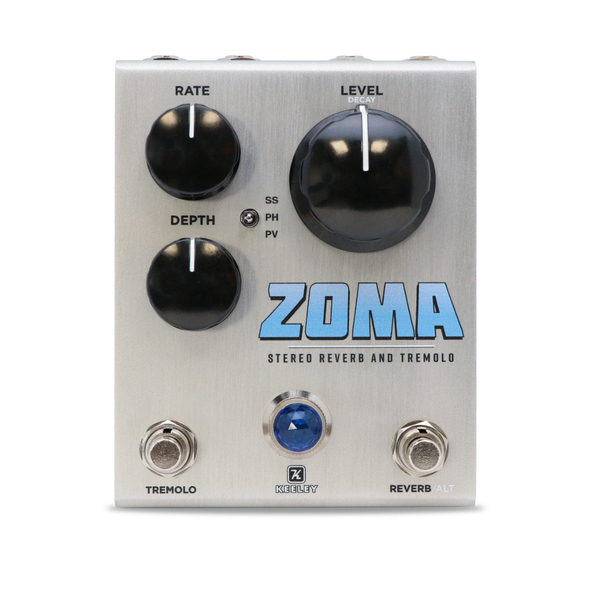 Keeley Custom Shop Zoma Stereo Reverb and Tremolo Pedal - Silver - Bananas at Large®