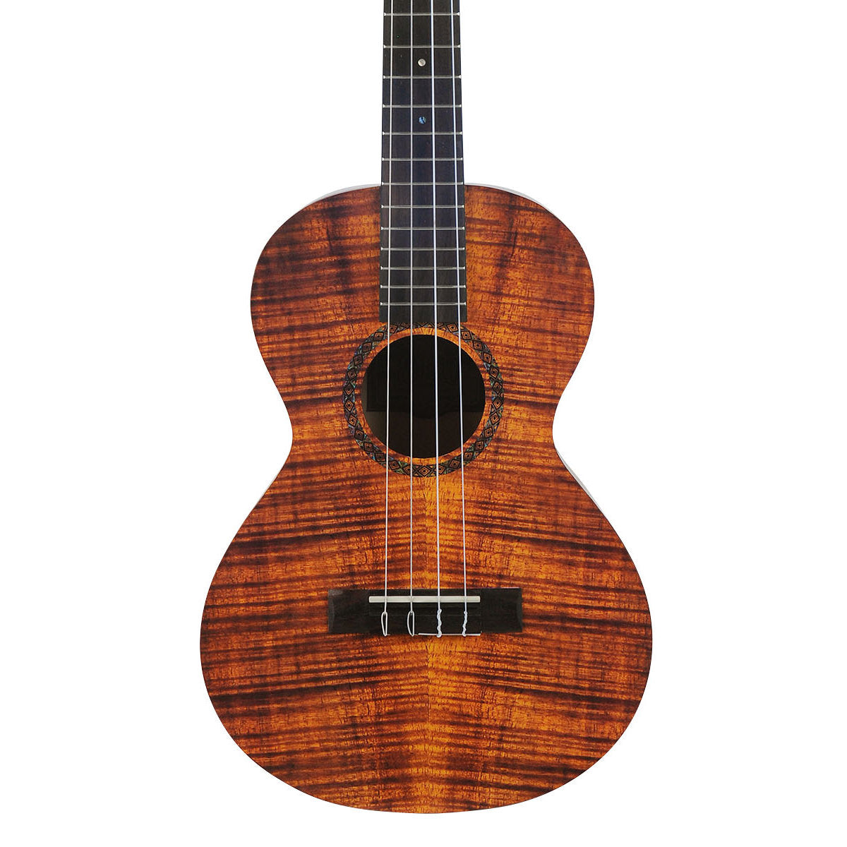 Mahalo MA4KA Artists Elite Series Baritone Ukulele - Koa Photo Flame - Bananas at Large®