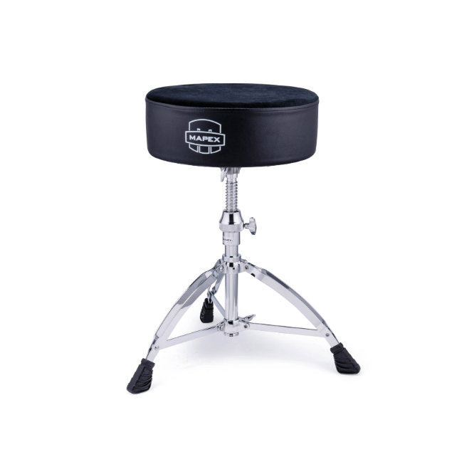 Mapex T680 Double-Braced Round Top Drum Throne - Extra Thick Cloth Seat - 14x4 - Bananas at Large®