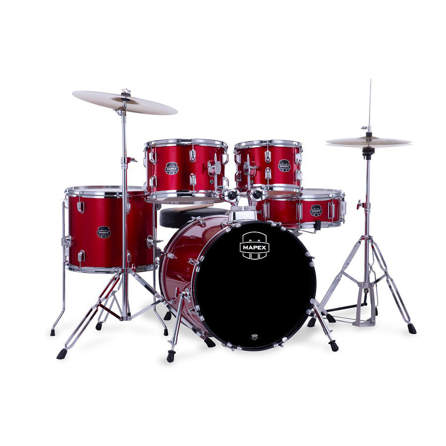 Mapex Comet 5 Piece Complete Drum Set - 18in BD - Infra Red - Bananas at Large®