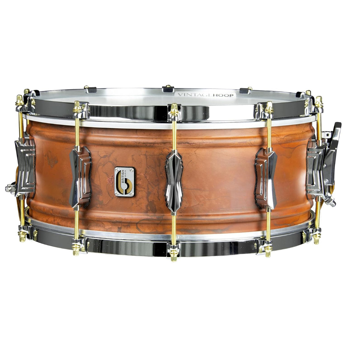 British Drum Co FB-14-60-SN Firebird Series Copper Over Brass Snare - 6in x 14in